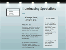 Tablet Screenshot of illuminatingspecialists.com